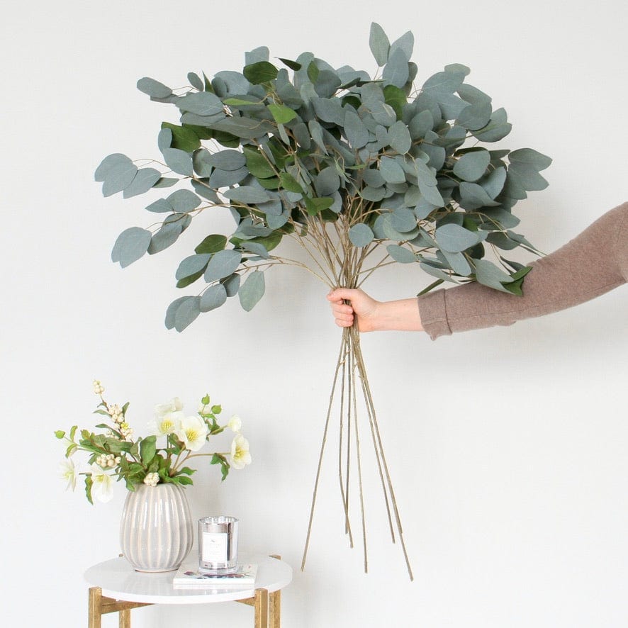 Artificial flowers luxury lifelike faux Artificial Tall Eucalyptus Spray realistic silk single stems buy online from The Faux Flower Company
