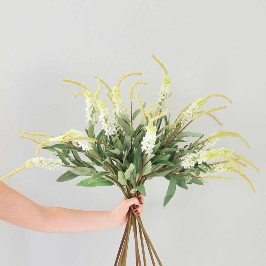 Artificial flowers luxury lifelike faux Artificial White Sage Plant realistic silk single stems buy online from The Faux Flower Company