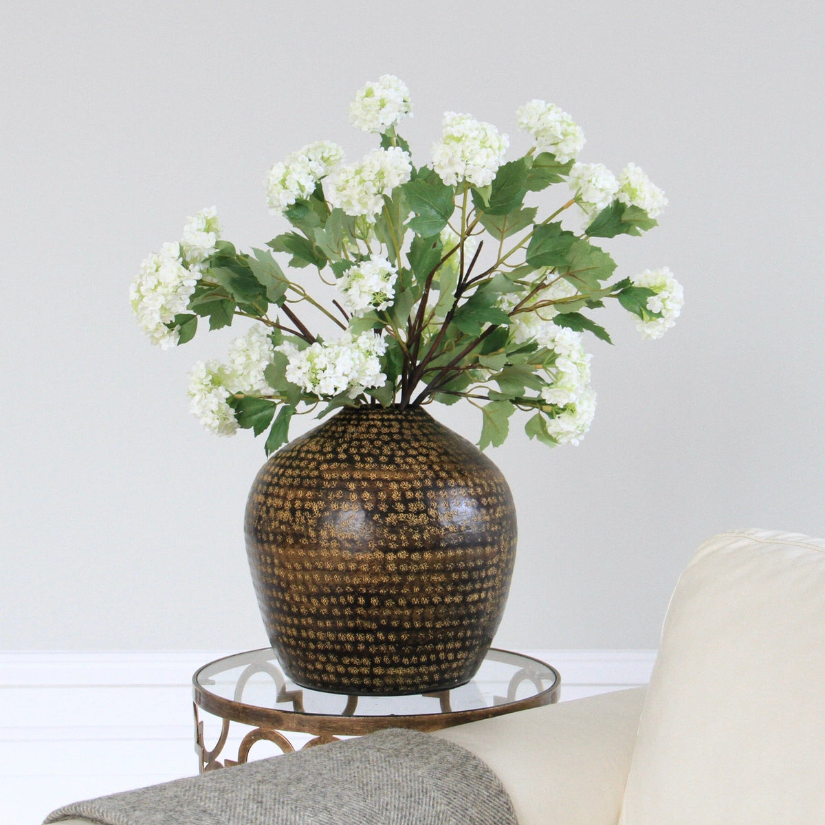 Realistic Artificial White Viburnum ABX5752WH by The Faux Flower Company