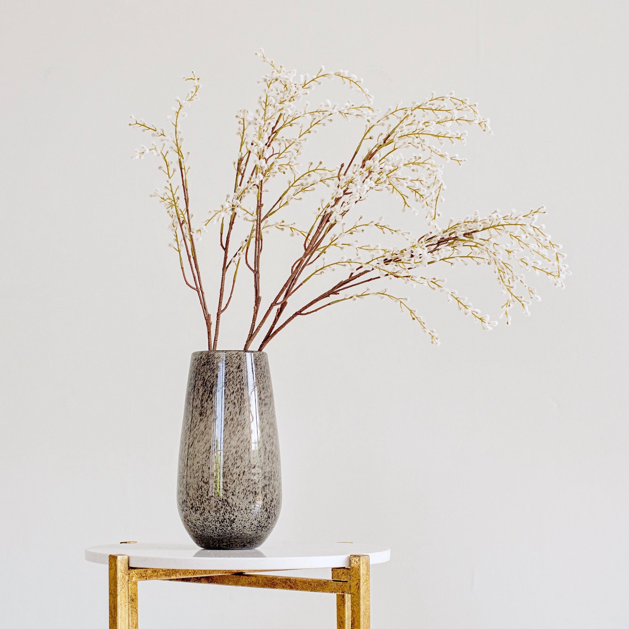 Artificial flowers luxury lifelike faux Artificial White Willow Spray realistic silk single stems buy online from The Faux Flower Company