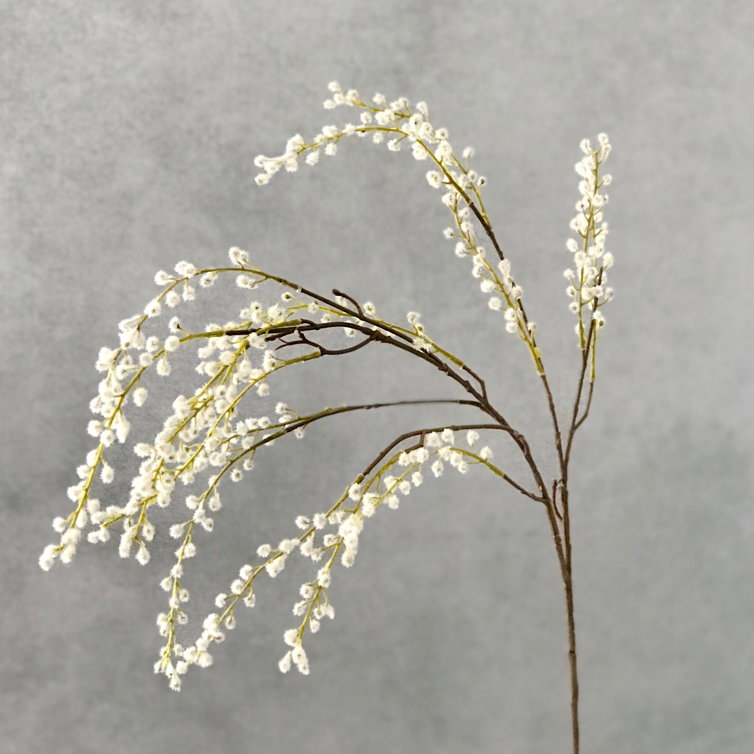 Artificial flowers luxury lifelike faux Artificial White Willow Spray realistic silk single stems buy online from The Faux Flower Company