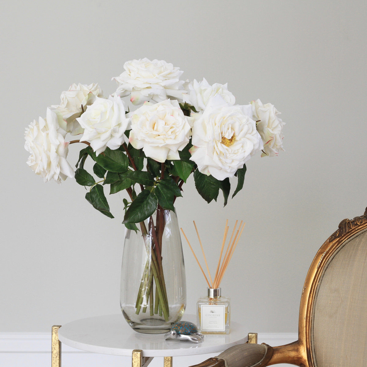 Realistic Clear Elegant Vase - Medium ABV2955 by The Faux Flower Company