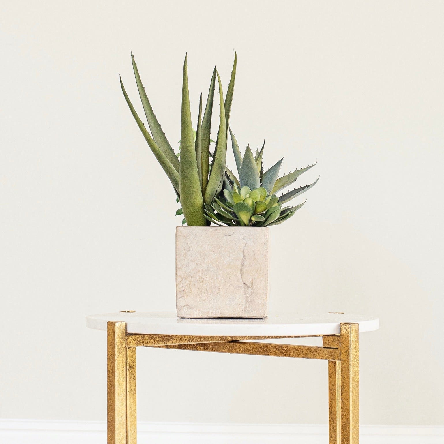 Artificial flowers luxury lifelike faux Green Artificial Succulent Plants with Pot realistic silk Plants buy online from The Faux Flower Company AHCH-229