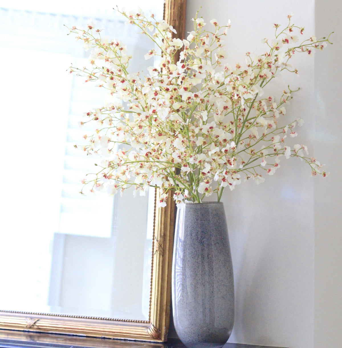 Realistic Grey Elegant Vase - Large ABV2351 by The Faux Flower Company