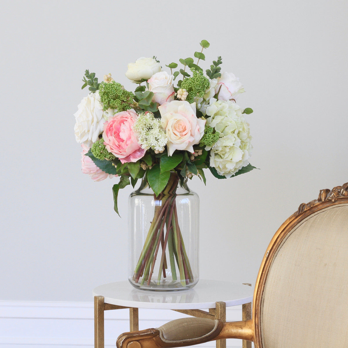 Realistic Strawberries & Cream Silk Flower Arrangement by The Faux Flower Company