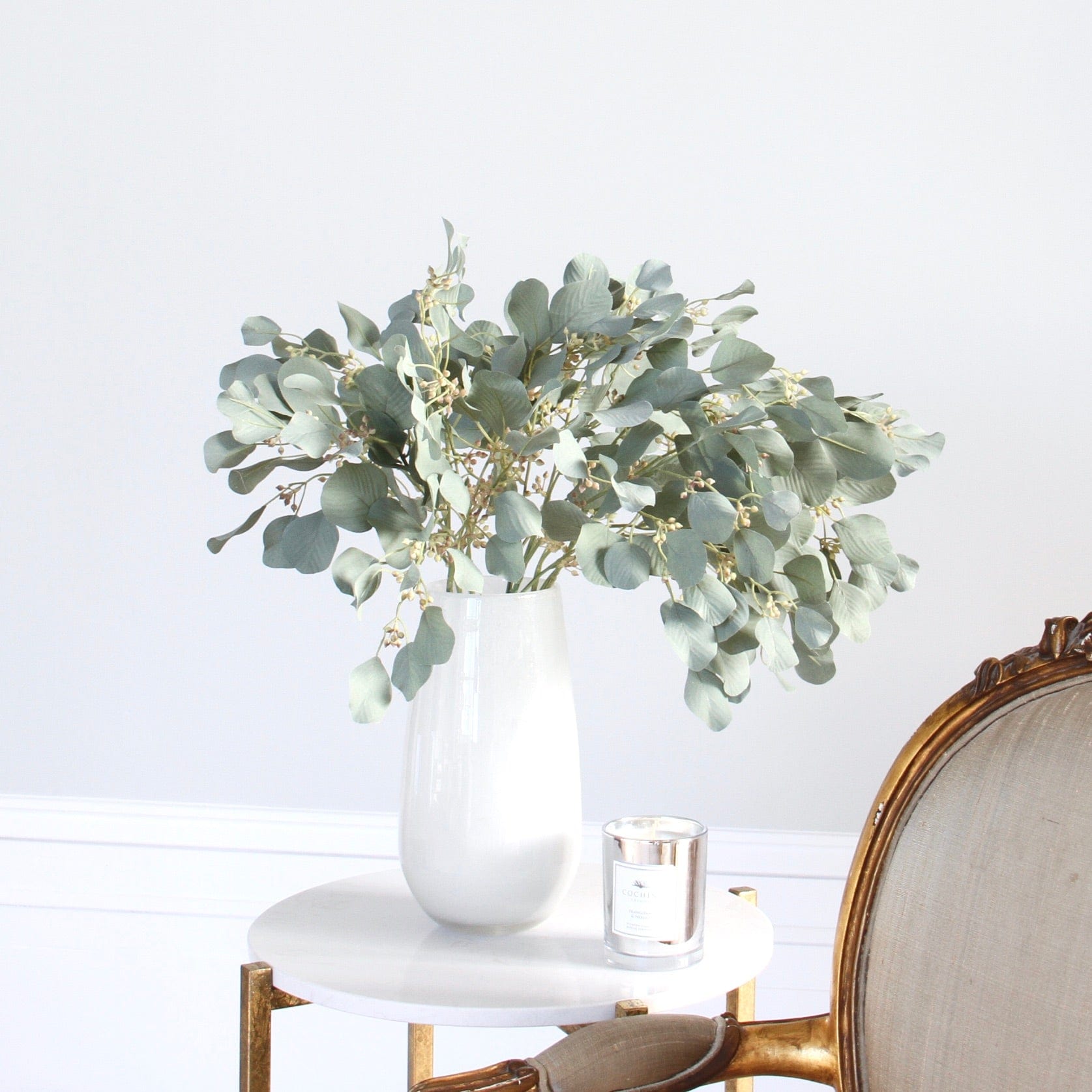 artificial eucalyptus green faux eucalyptus stems realistic artificial flowers in vase