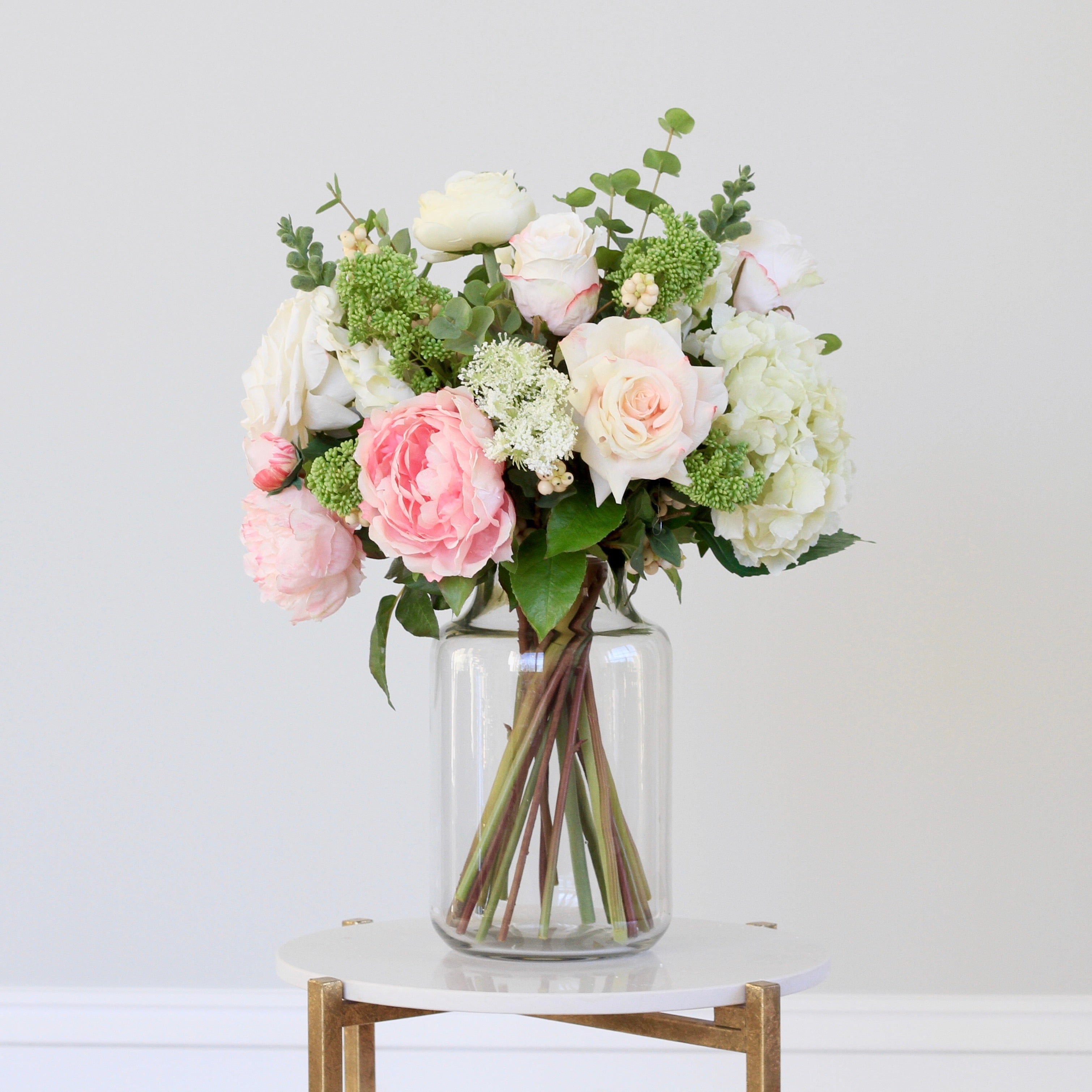 Artificial flower bouquet in vase luxury faux silk lifelike realistic faux flowers from Amaranthine Blooms UK