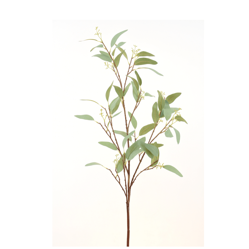 Artificial eucalyptus, realistic artificial flowers - luxury faux tall green willow eucalyptus realistic not fake, faux foliage buy online from Amaranthine Blooms UK