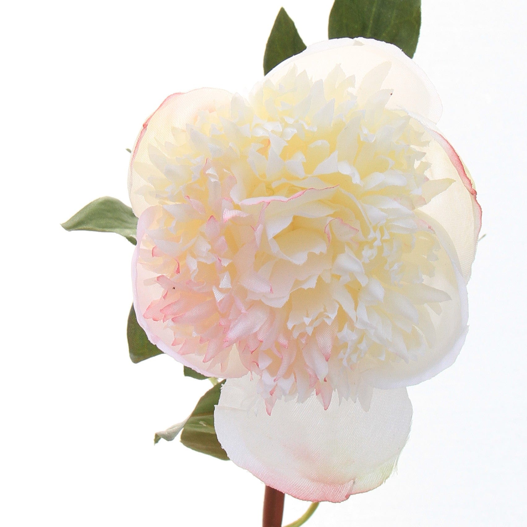 luxury artificial fake silk flowers white pink open peony lifelike realistic faux flowers buy online from Amaranthine Blooms UK