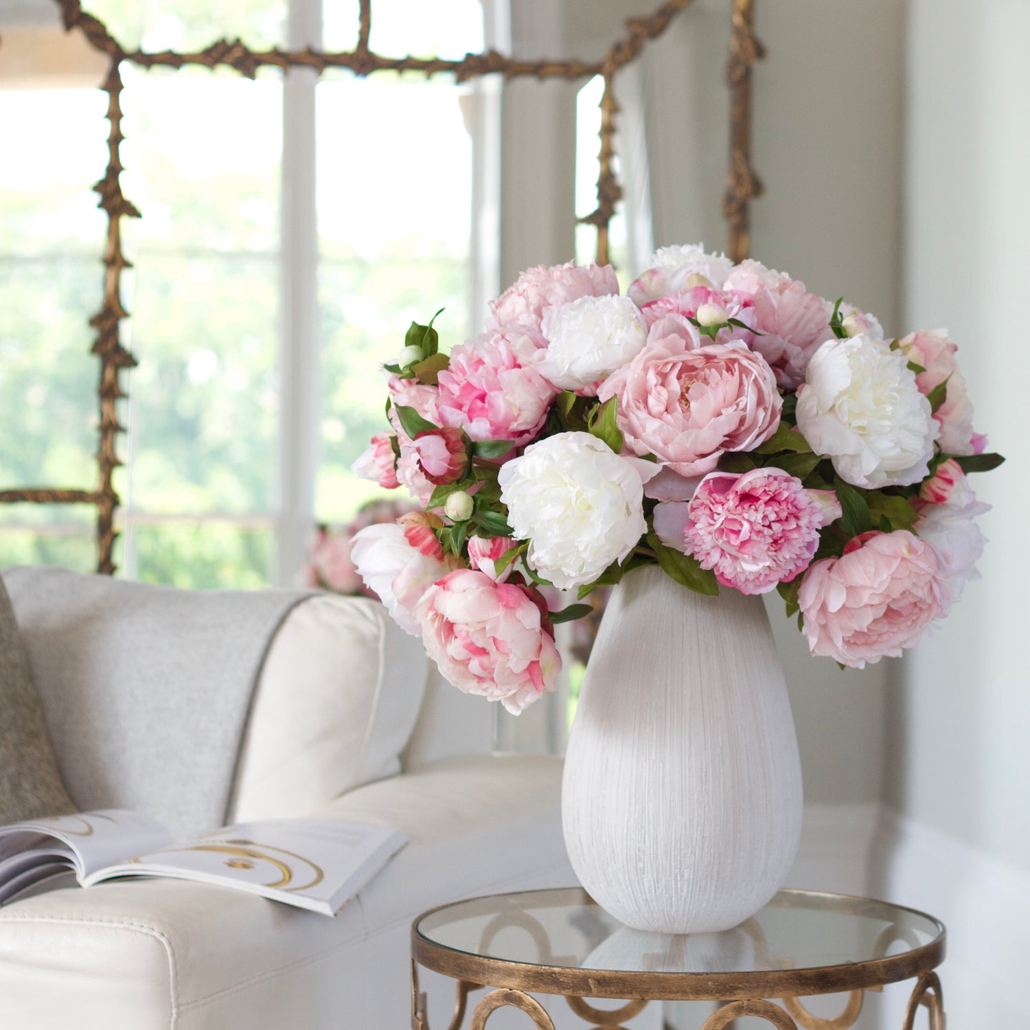 the most realistic artificial peony and faux peony bouquets
