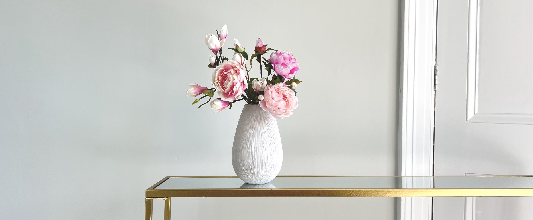 realistic pink artificial flowers don't look fake! Perfect pink faux flowers including blush pink silk flowers, artificial pink roses & artificial pink peonies.