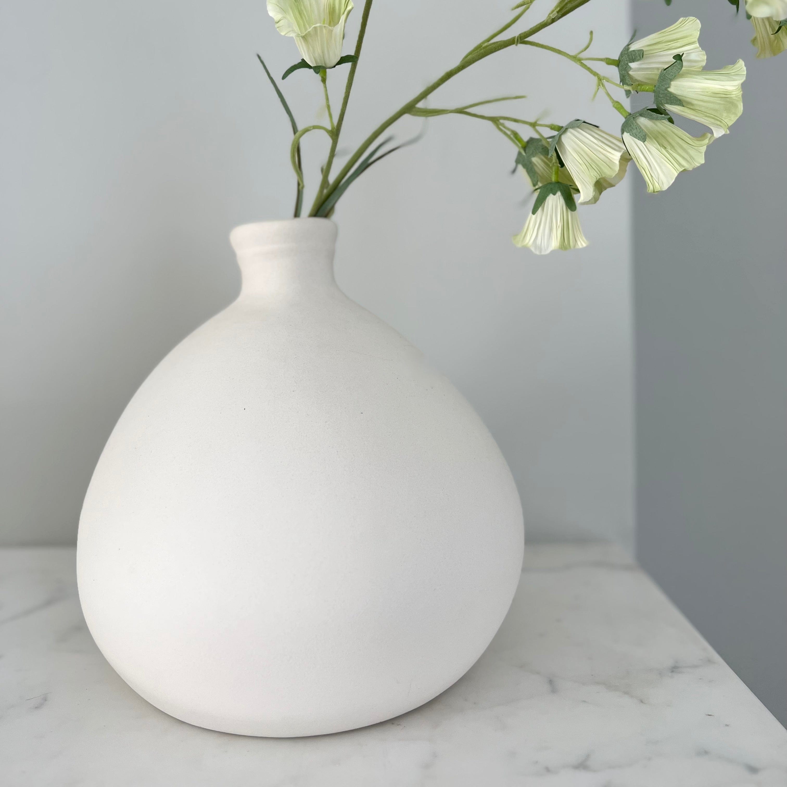Artificial Flowers in Vase Stylish Vases White Burford Vase Home Decor and Accessories The Faux Flower Company UK ABP1747