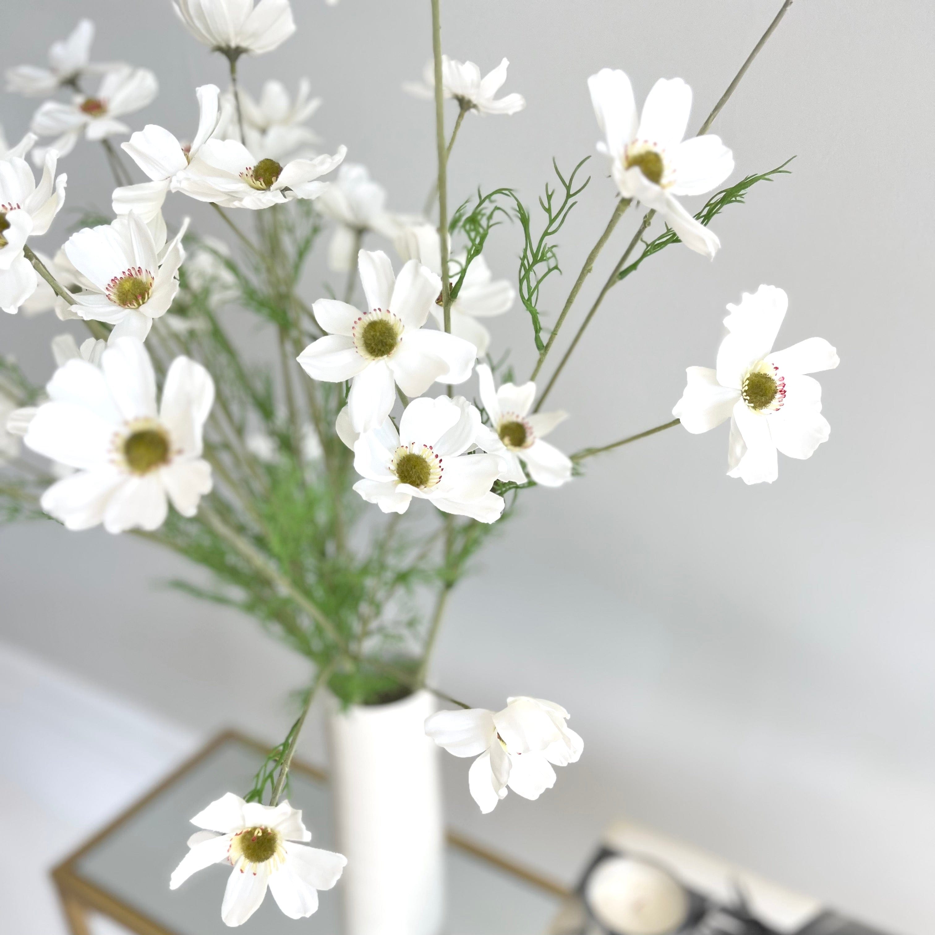 White Artificial Flowers White Faux Roses