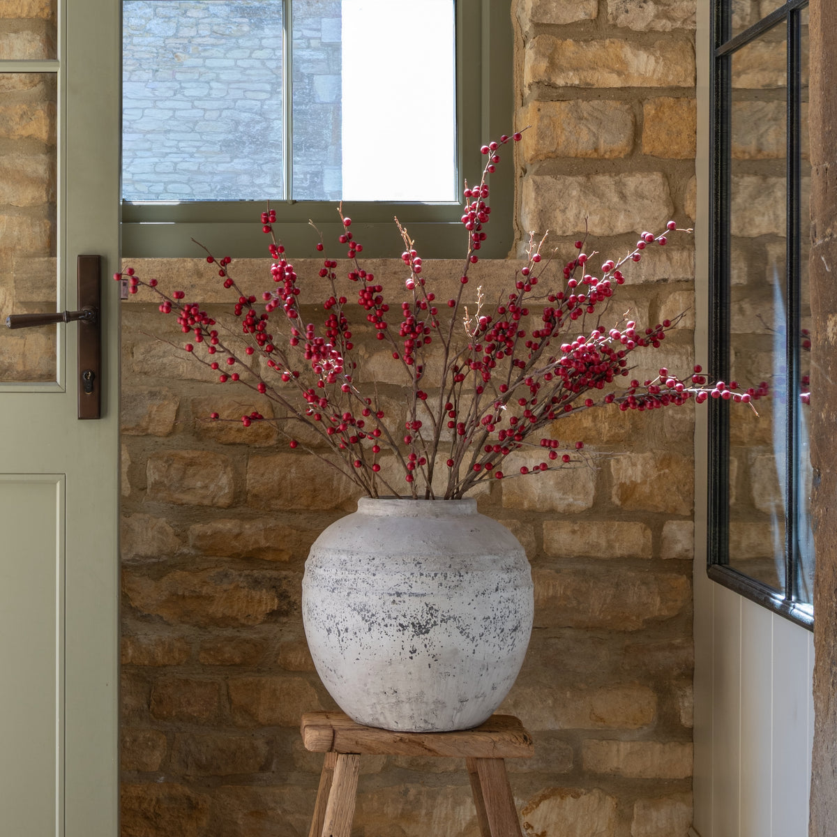 Artificial Tall Red Berries