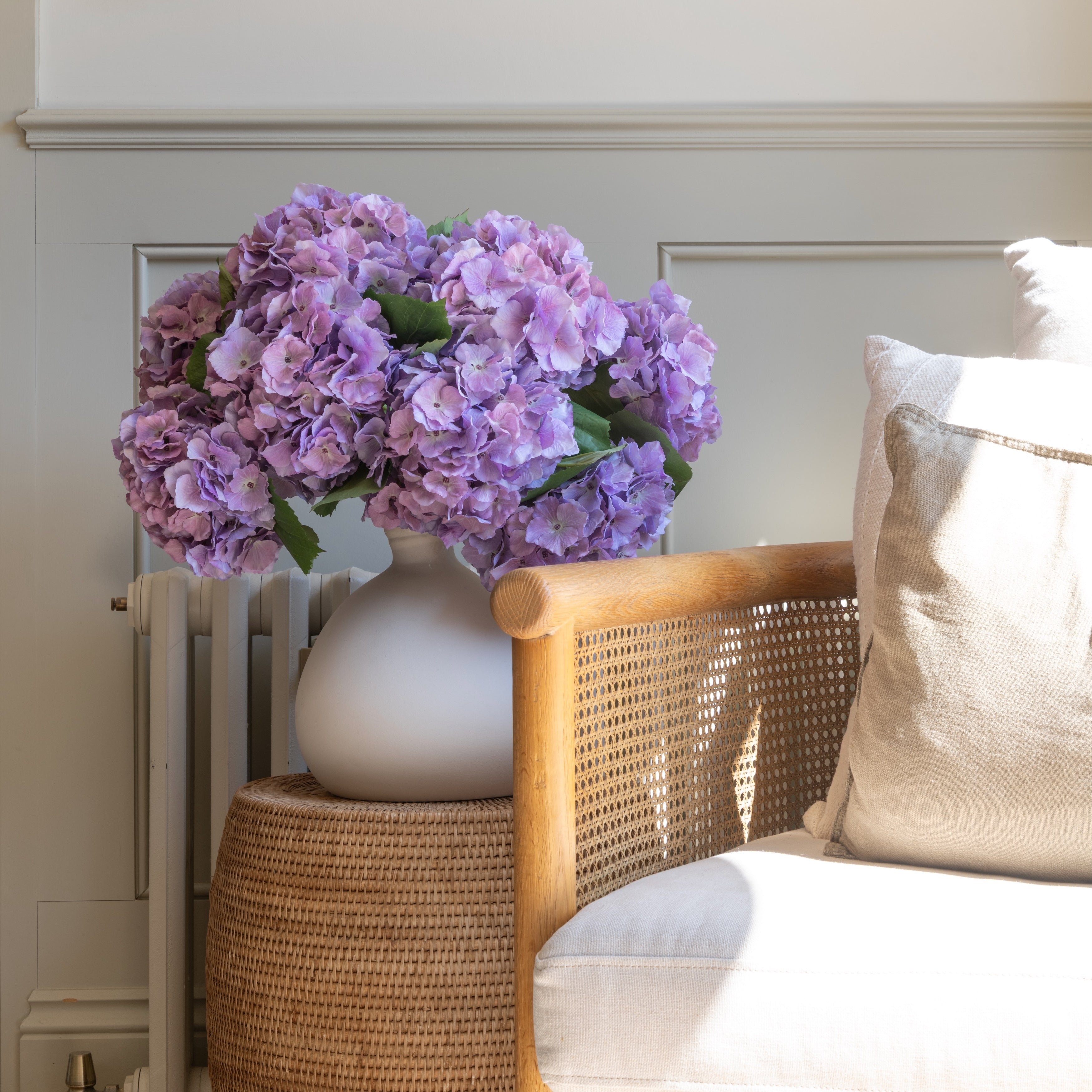 Artificial Lilac Purple Mophead Hydrangea