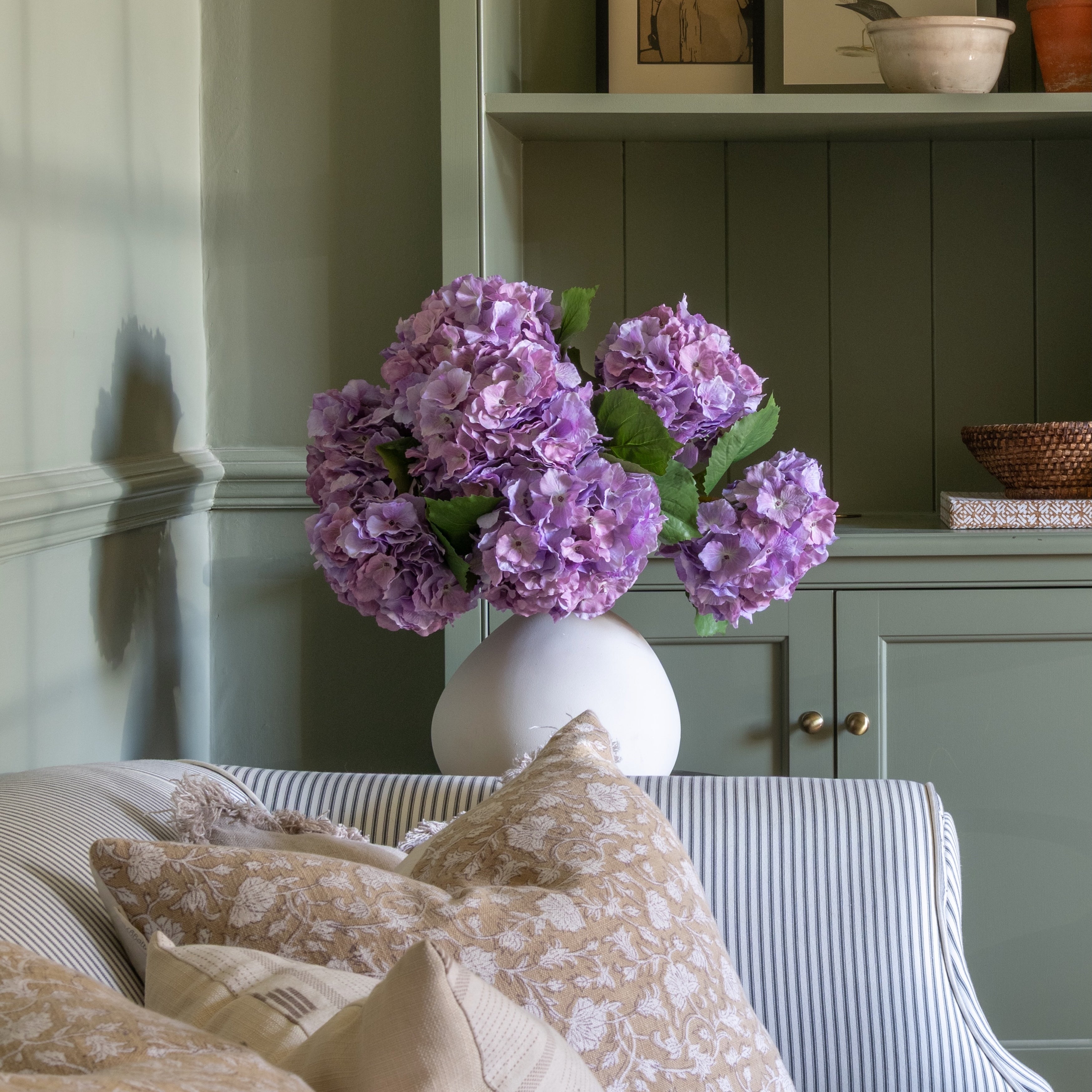 Artificial Lilac Purple Mophead Hydrangea