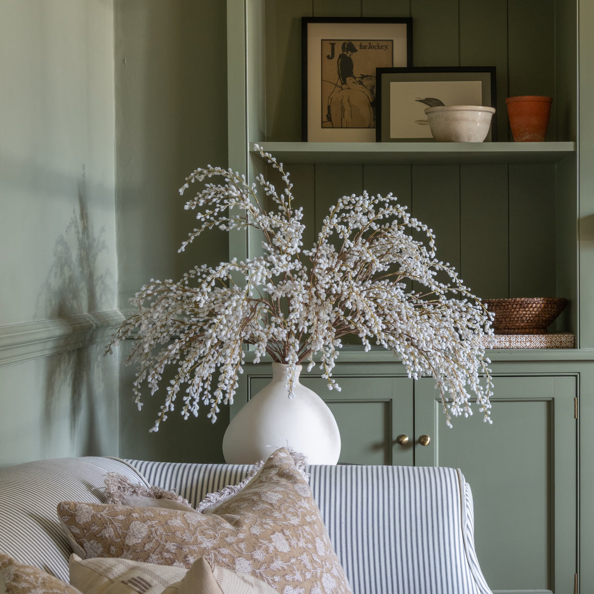 Artificial White Willow Spray