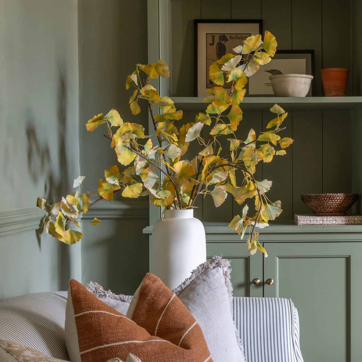 Artificial Yellow Ginkgo Leaves