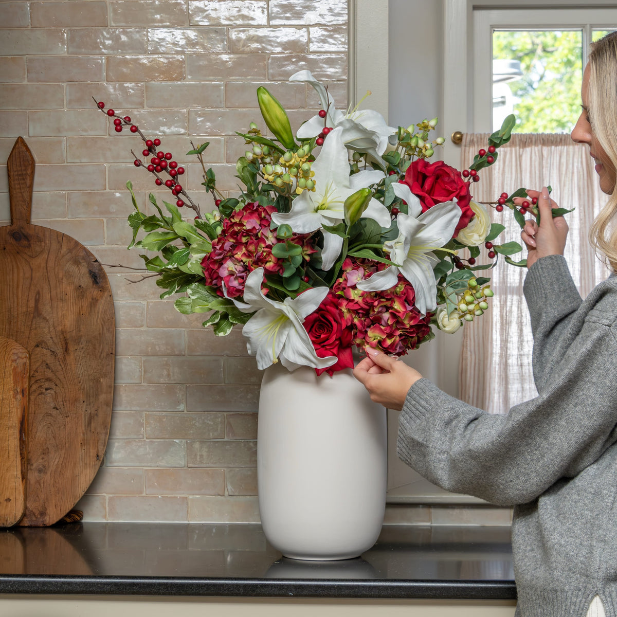 Christmas Artificial Flower Arrangement