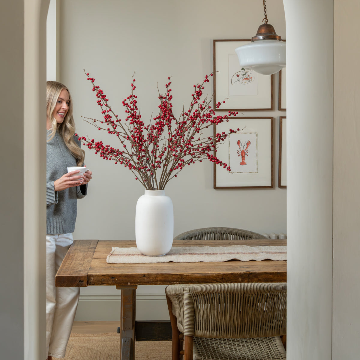 Artificial Tall Red Berries