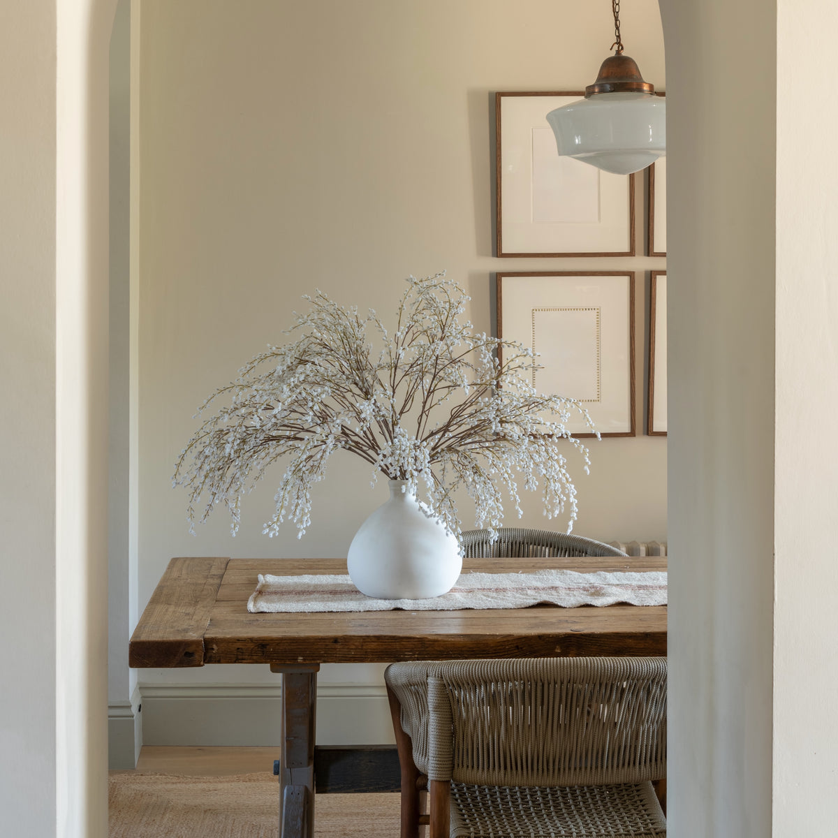 Artificial White Willow Spray