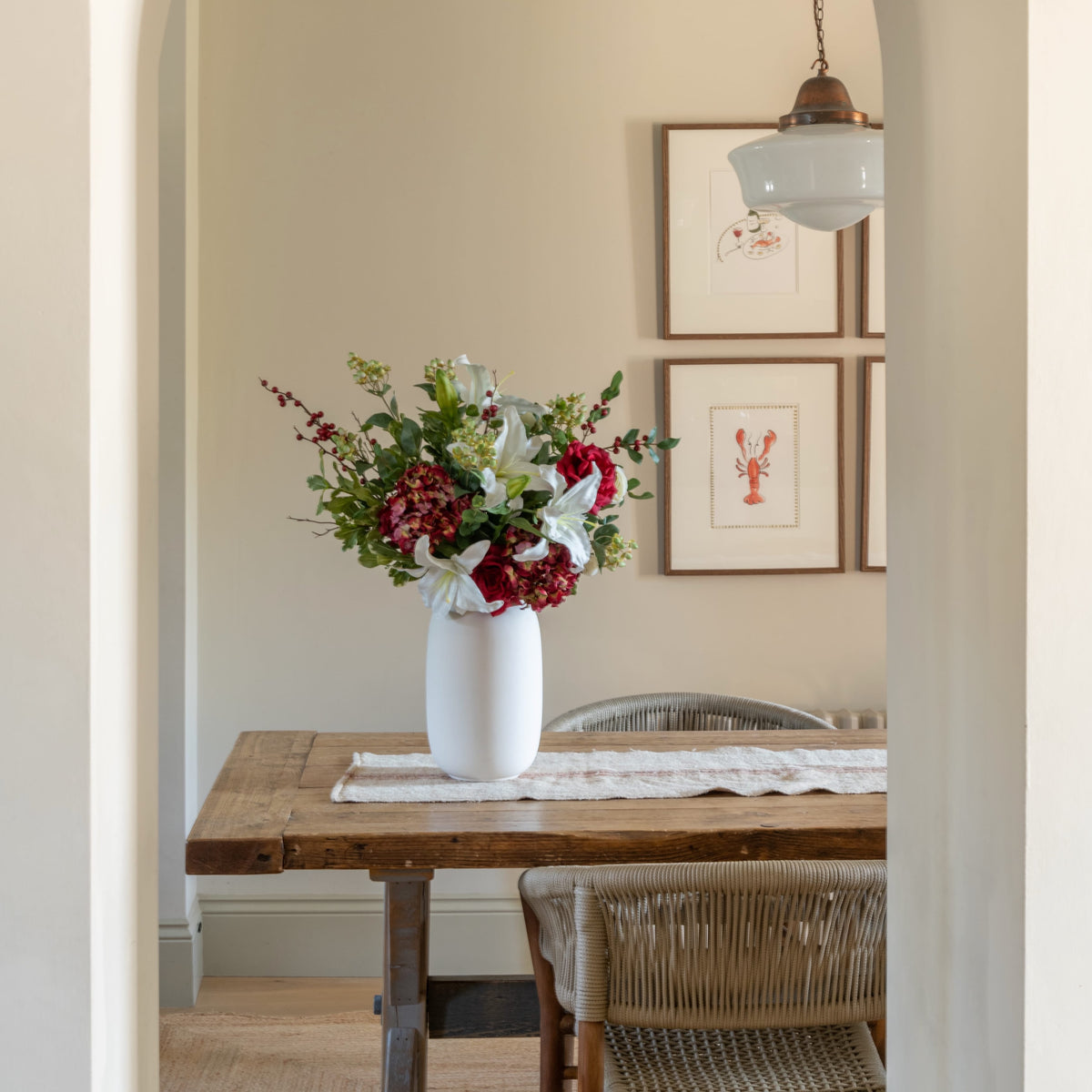 Christmas Artificial Flower Arrangement