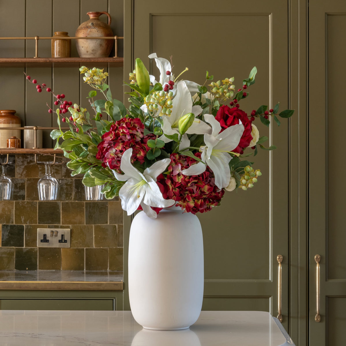 Christmas Artificial Flower Arrangement