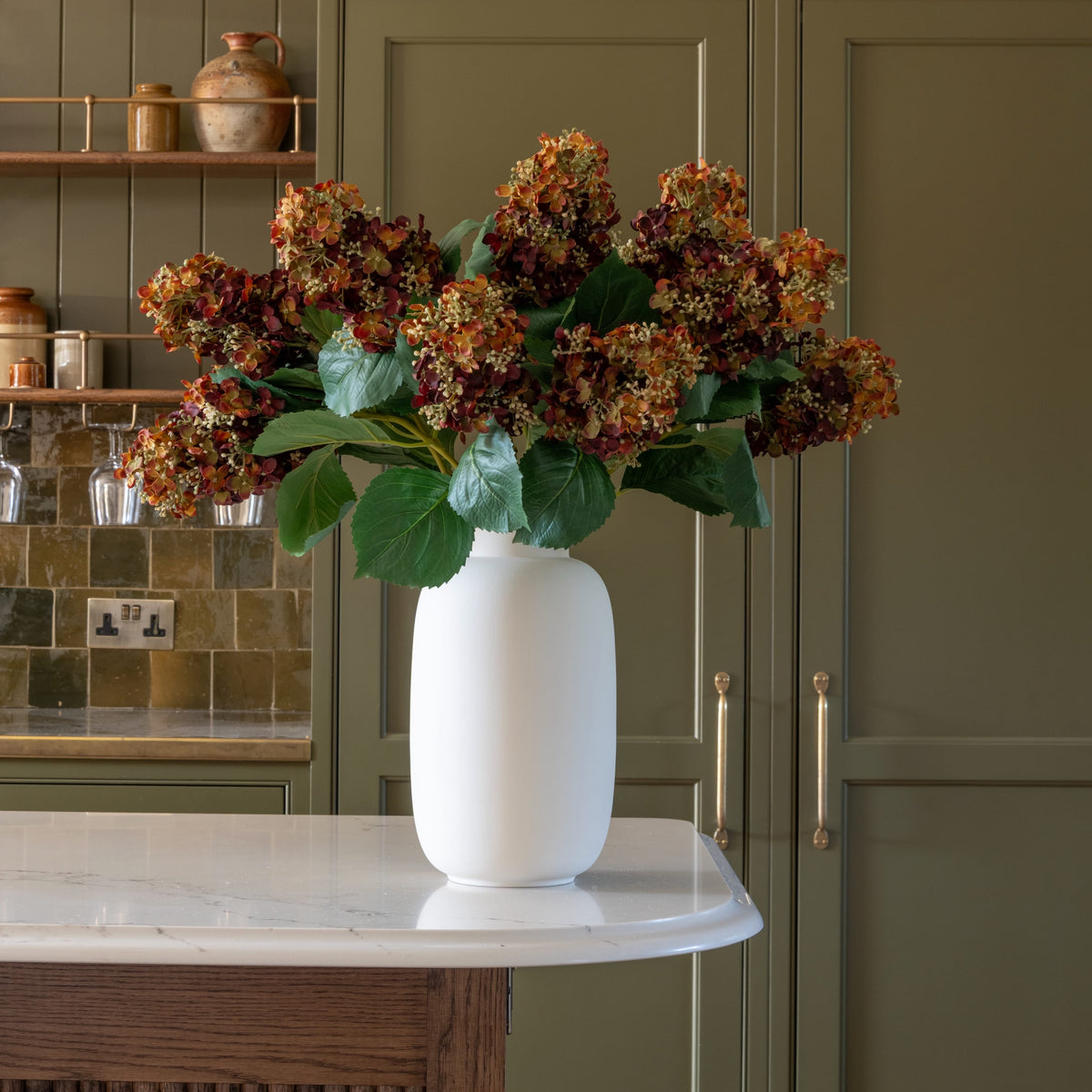 Artificial Brown Paniculata Hydrangea