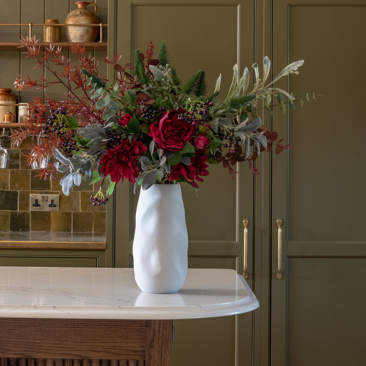 Burgundy Beauty Artificial Flower Arrangement