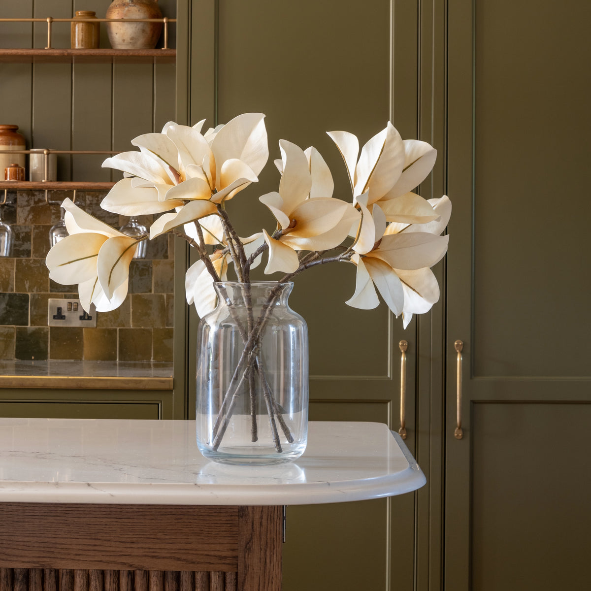 Artificial Magnolia Leaf Spray