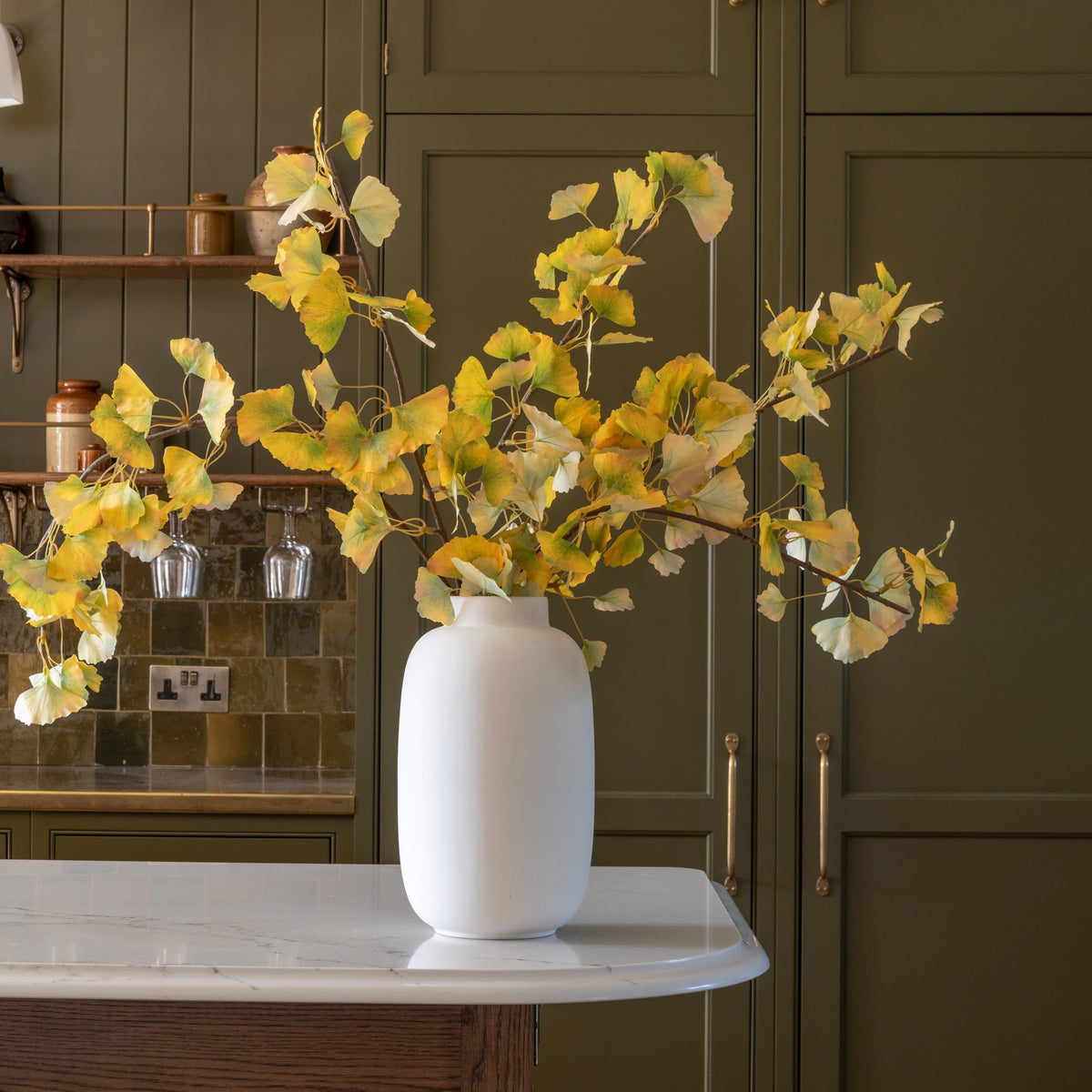 Artificial Yellow Ginkgo Leaves