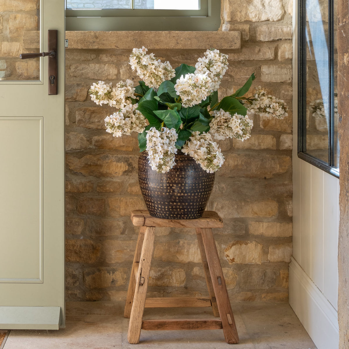 Artificial Beige Paniculata Hydrangea