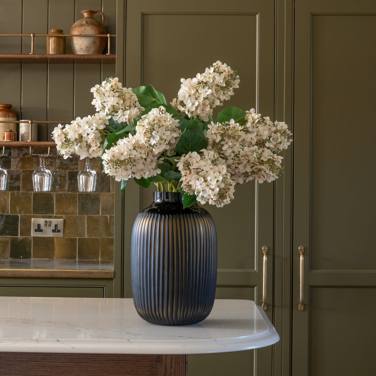 Artificial Beige Paniculata Hydrangea