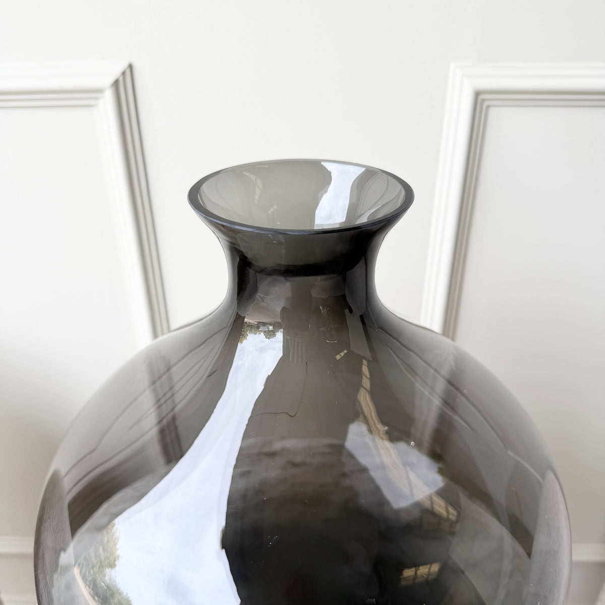 Smoky Grey Bulb Vase