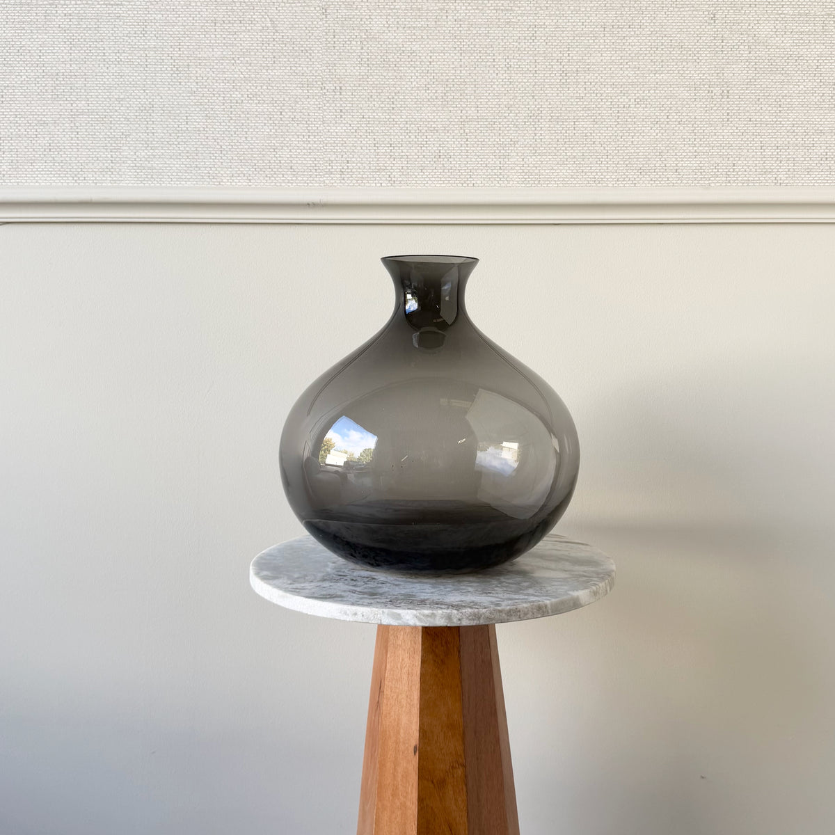 Smoky Grey Bulb Vase