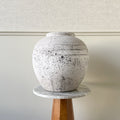 Large Pale Grey Distressed Stone Vase