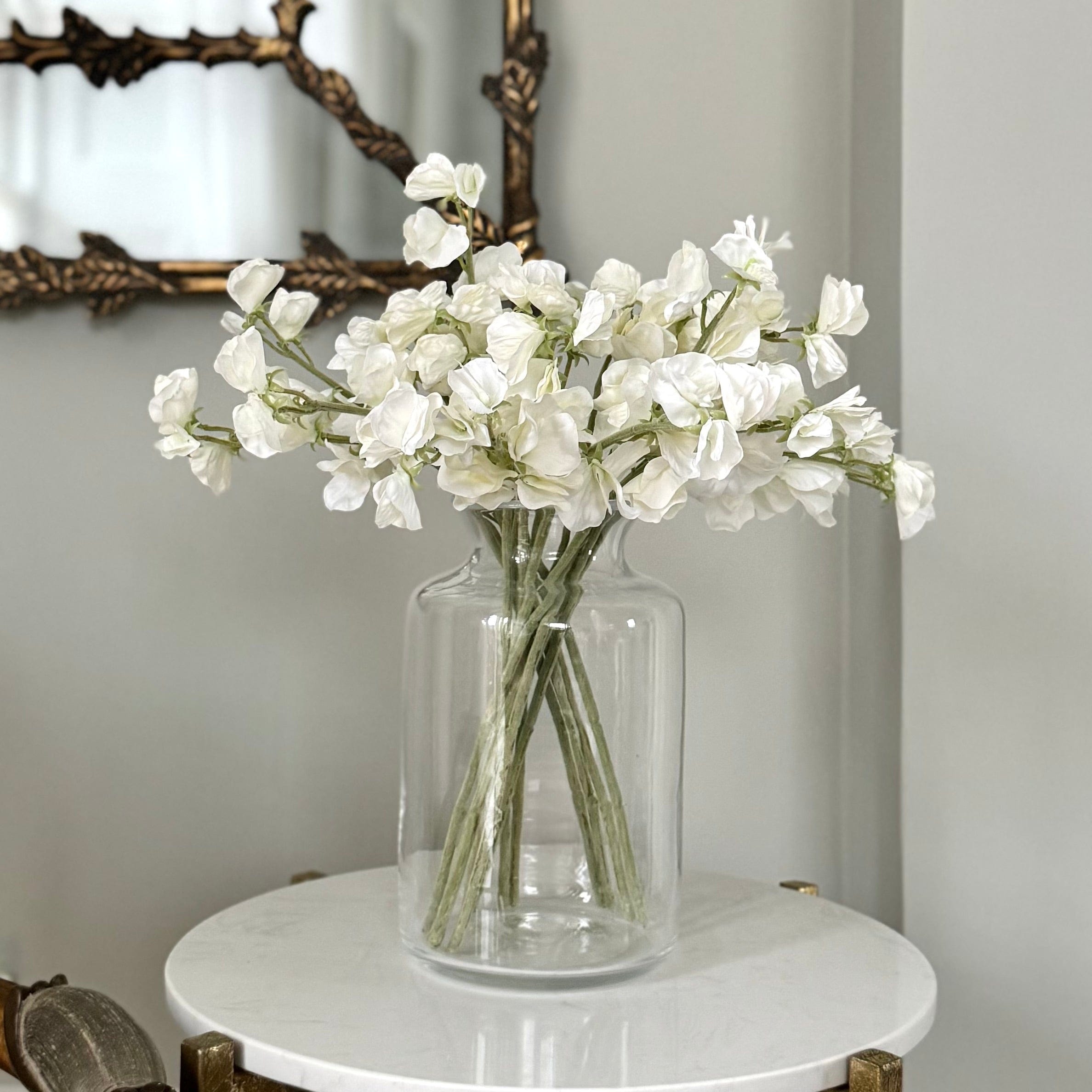 Artificial Small Sweet Pea & Vase Arrangement