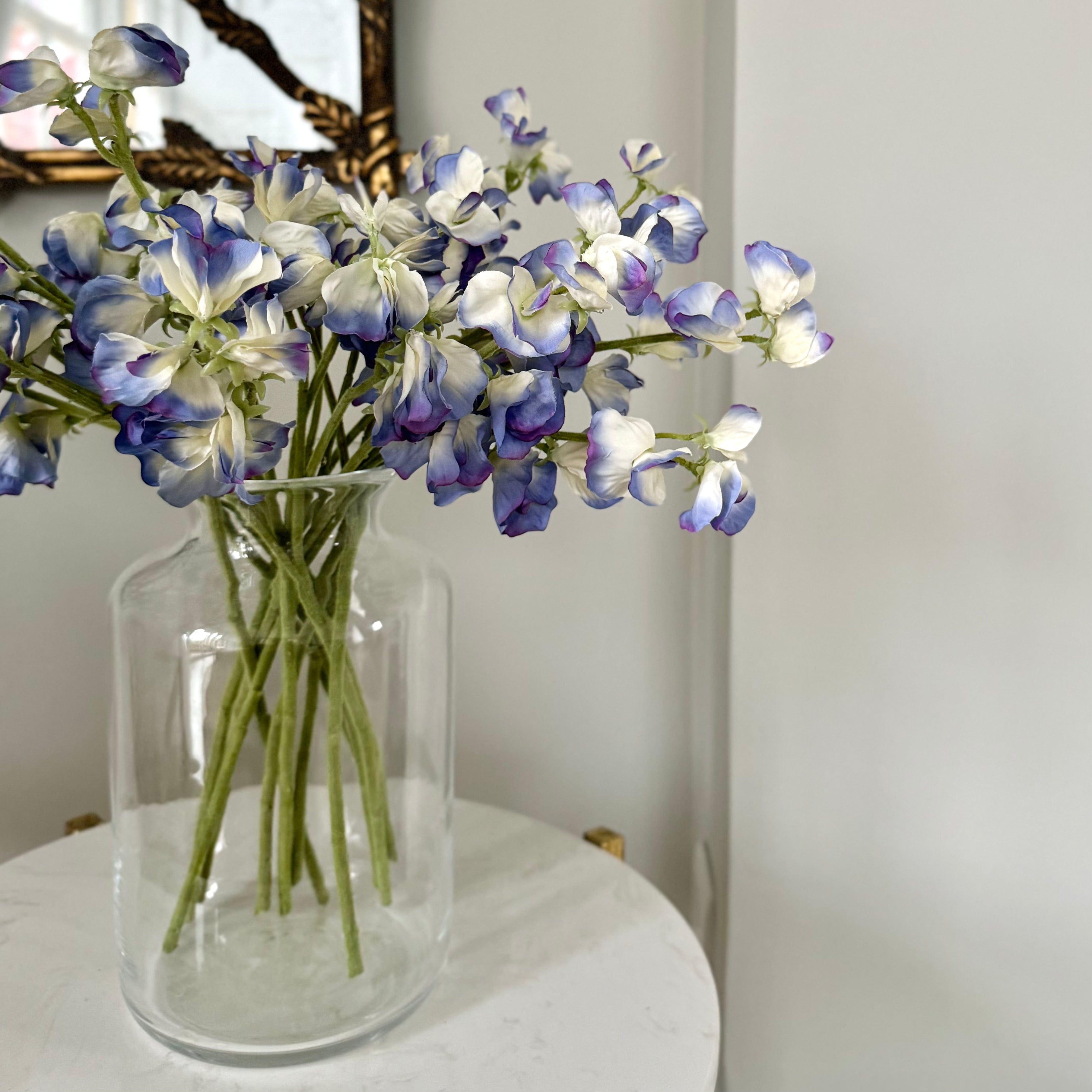 Artificial Small Sweet Pea & Vase Arrangement