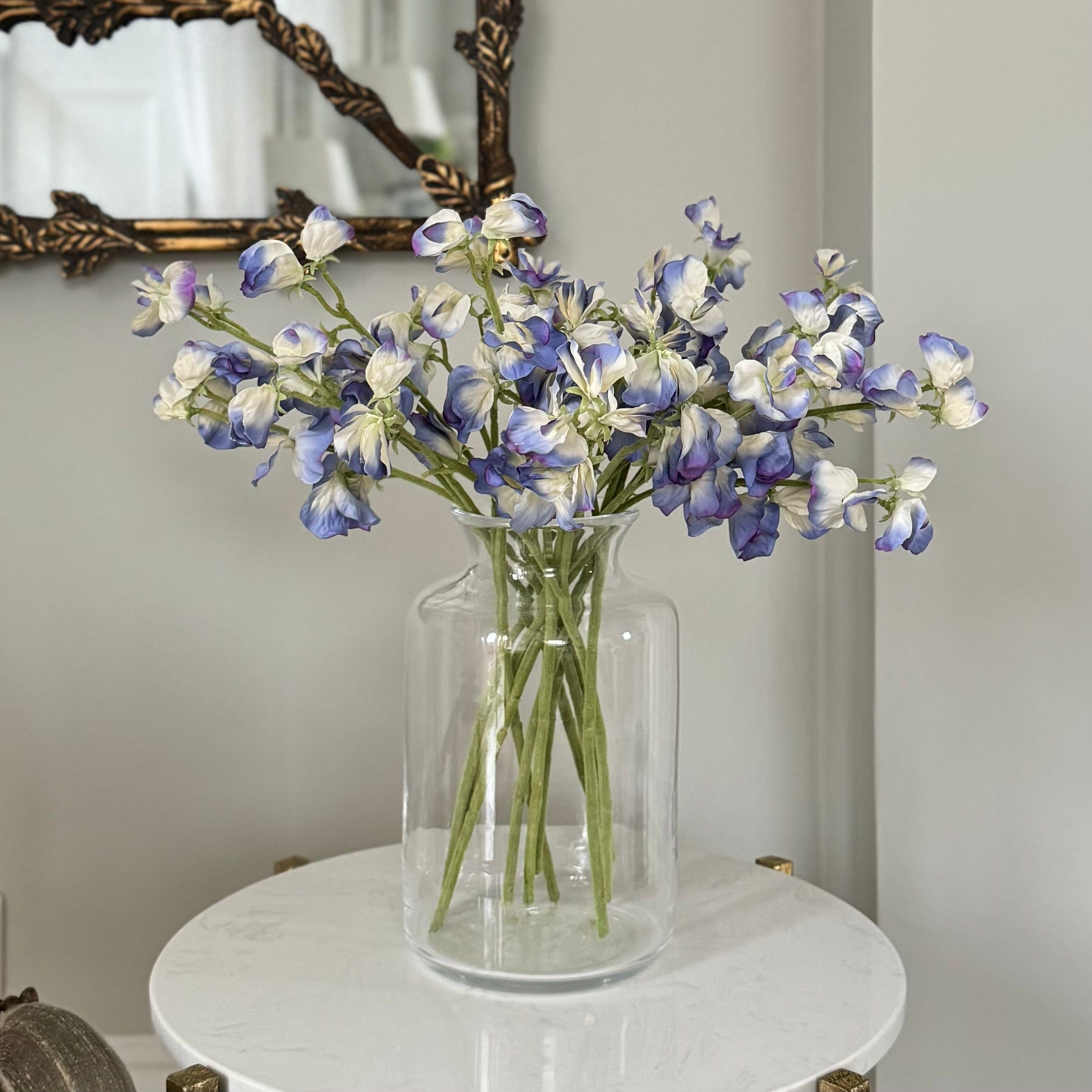 Artificial Small Sweet Pea & Vase Arrangement