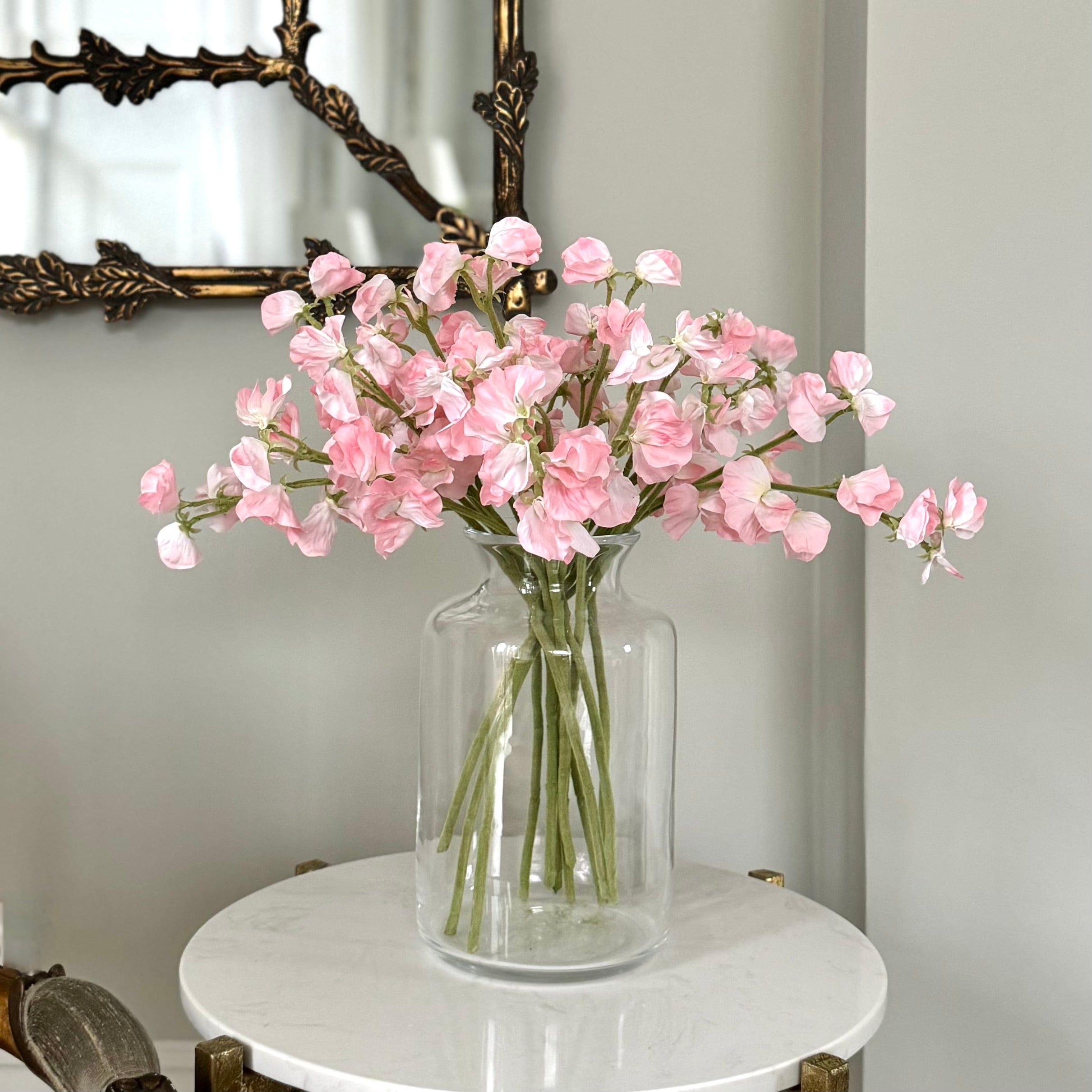 Artificial Small Sweet Pea & Vase Arrangement