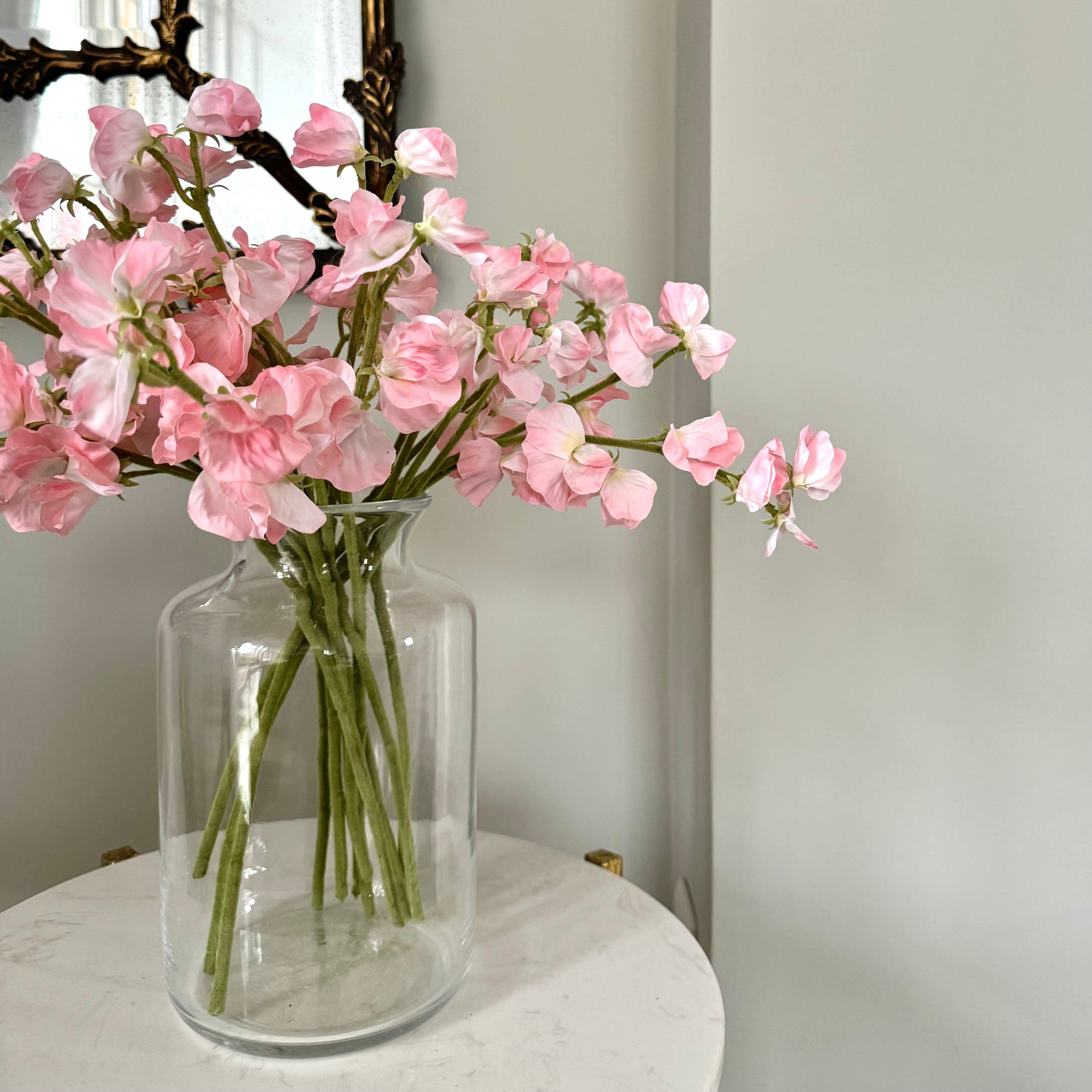 Artificial Small Sweet Pea & Vase Arrangement