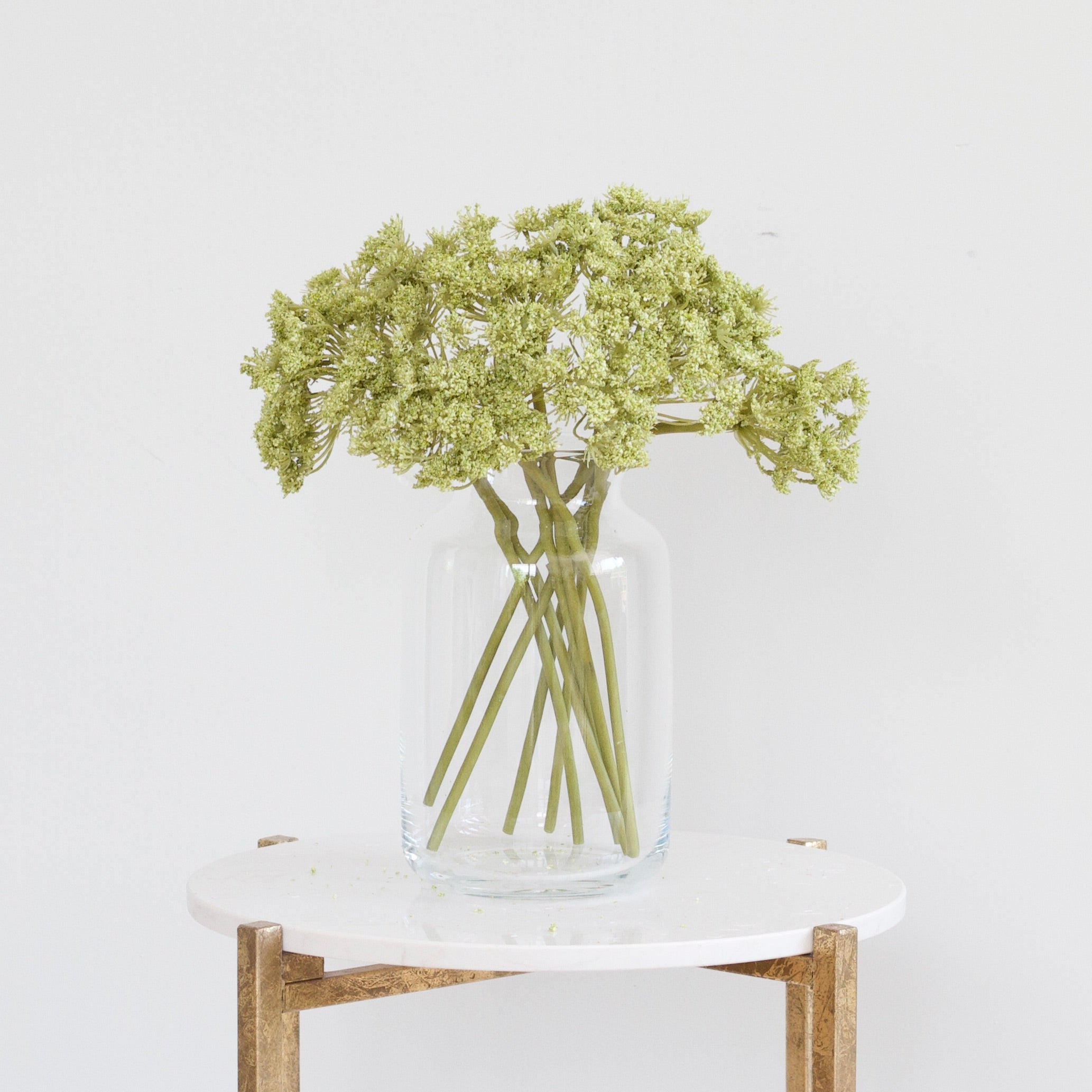 Luxury Lifelike Realistic Artificial Fabric Silk Green Cow Parsley Blooms with Foliage Buy Online from The Faux Flower Company