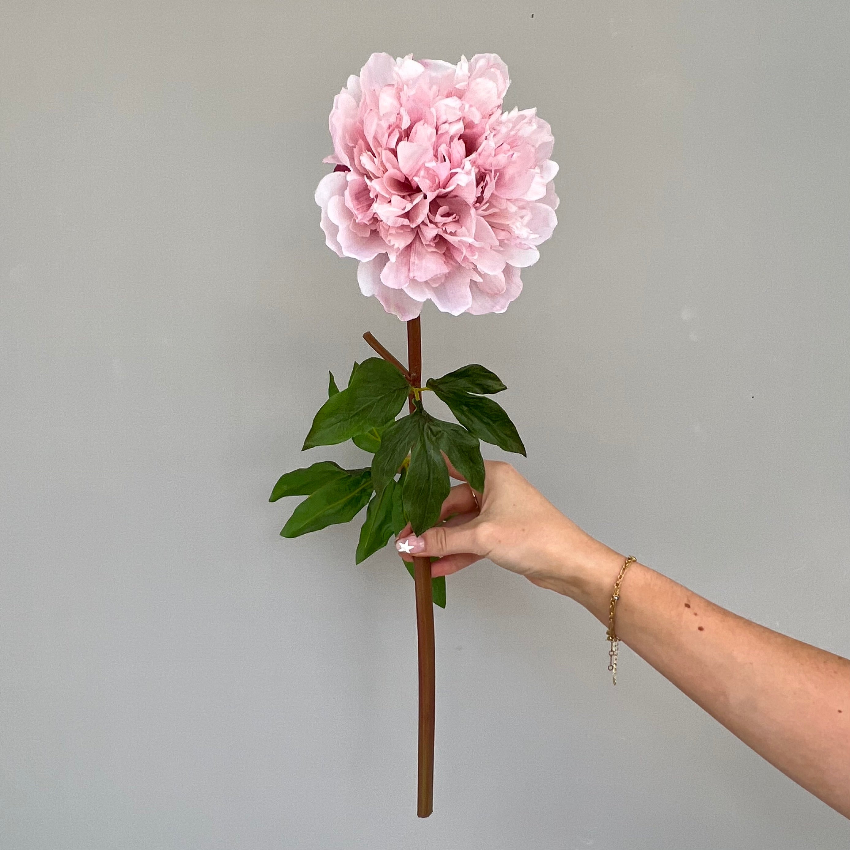 Luxury Lifelike Realistic Artificial Fabric Silk Luxury Large Open Peony Flower Stem Bouquets with Foliage Buy Online from The Faux Flower Company
