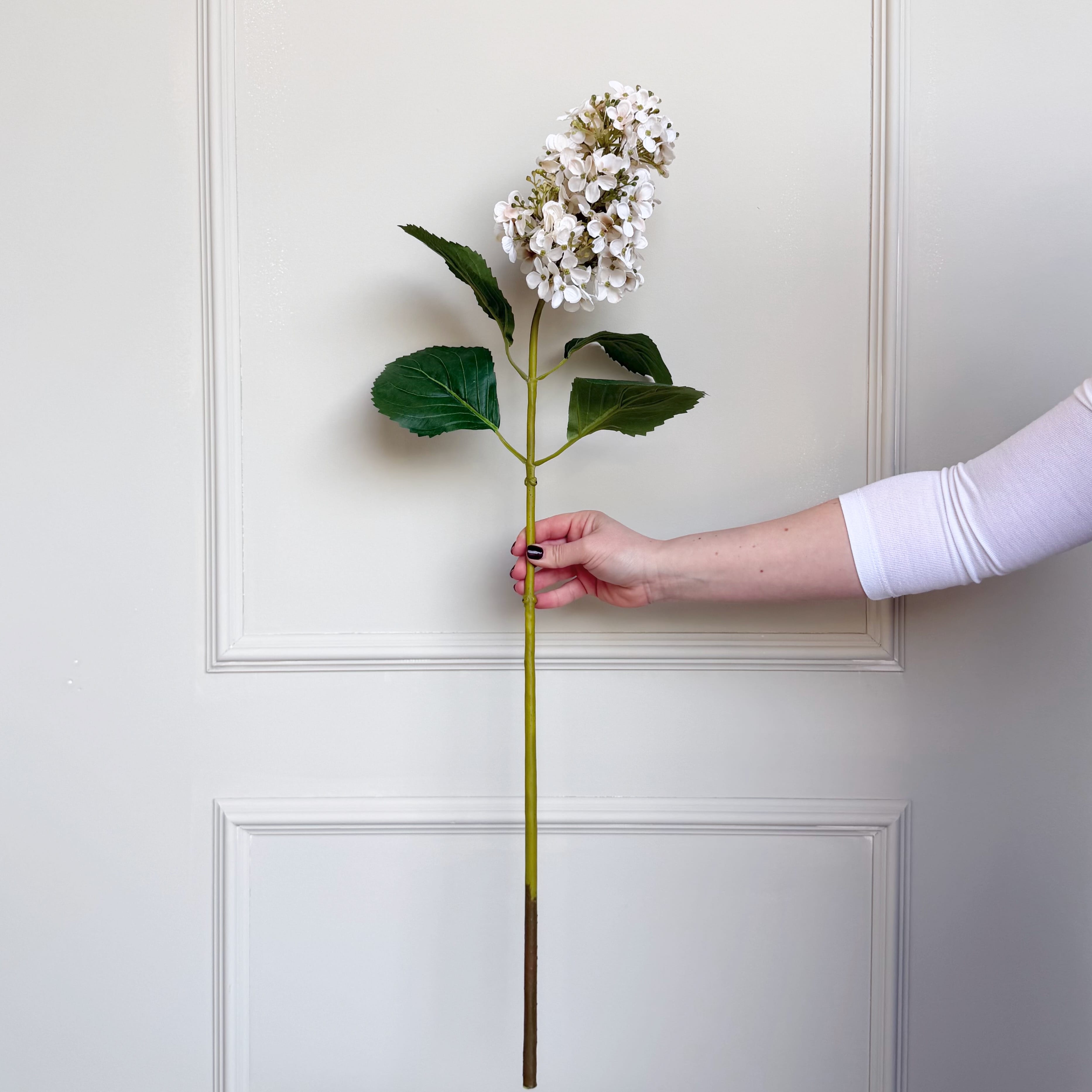 Realistic Artificial Beige Paniculata Hydrangea ABX5004BE by The Faux Flower Company
