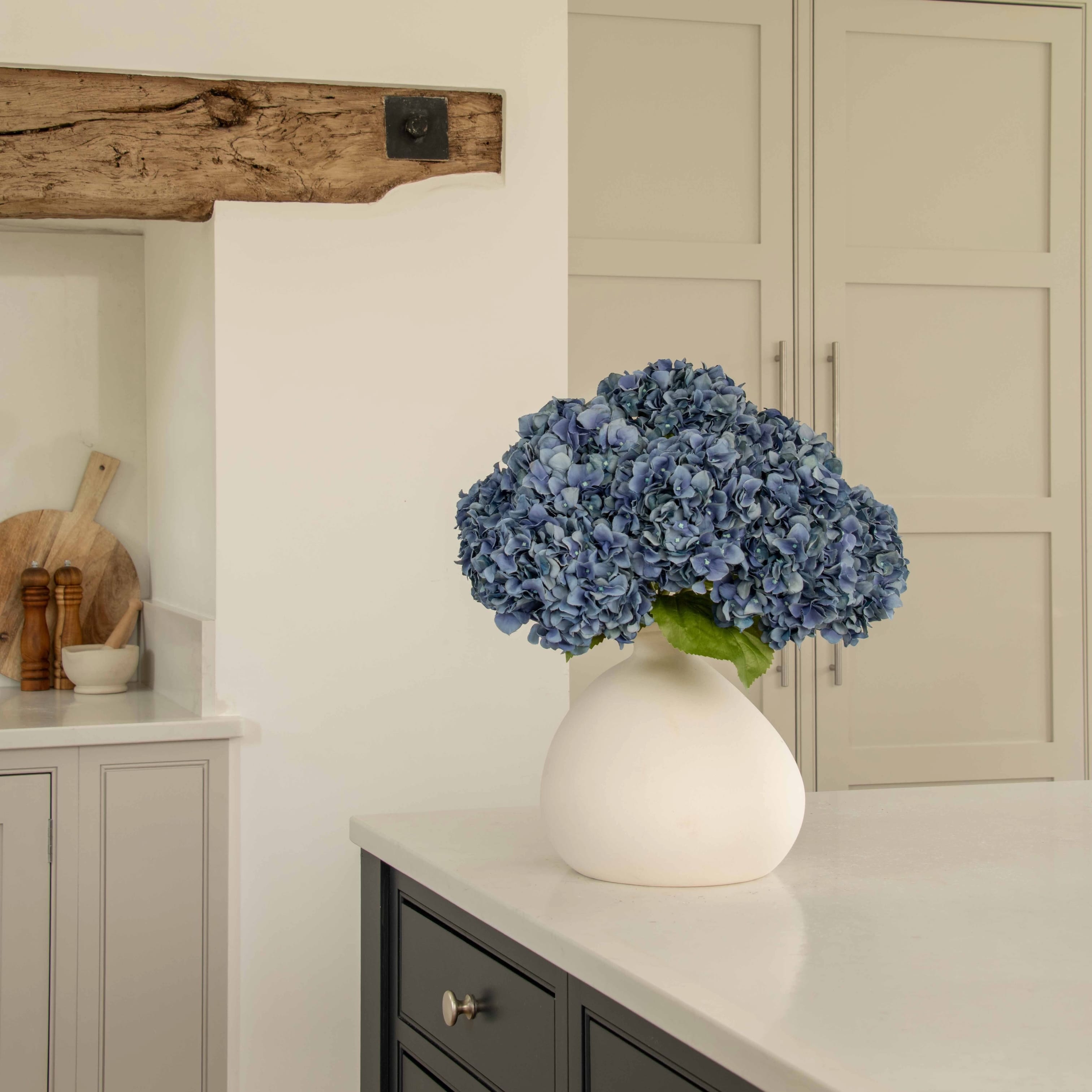 Realistic Artificial Blue Dried Hydrangea ABY5070BL by The Faux Flower Company