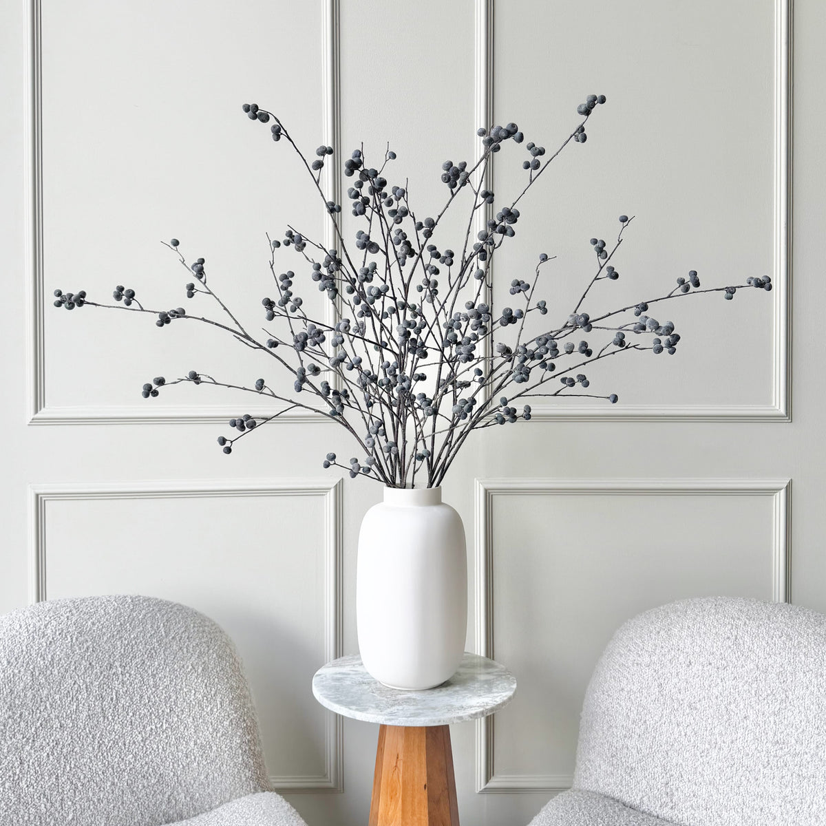 Realistic Artificial Blueberry Branch ABZ5277BL by The Faux Flower Company