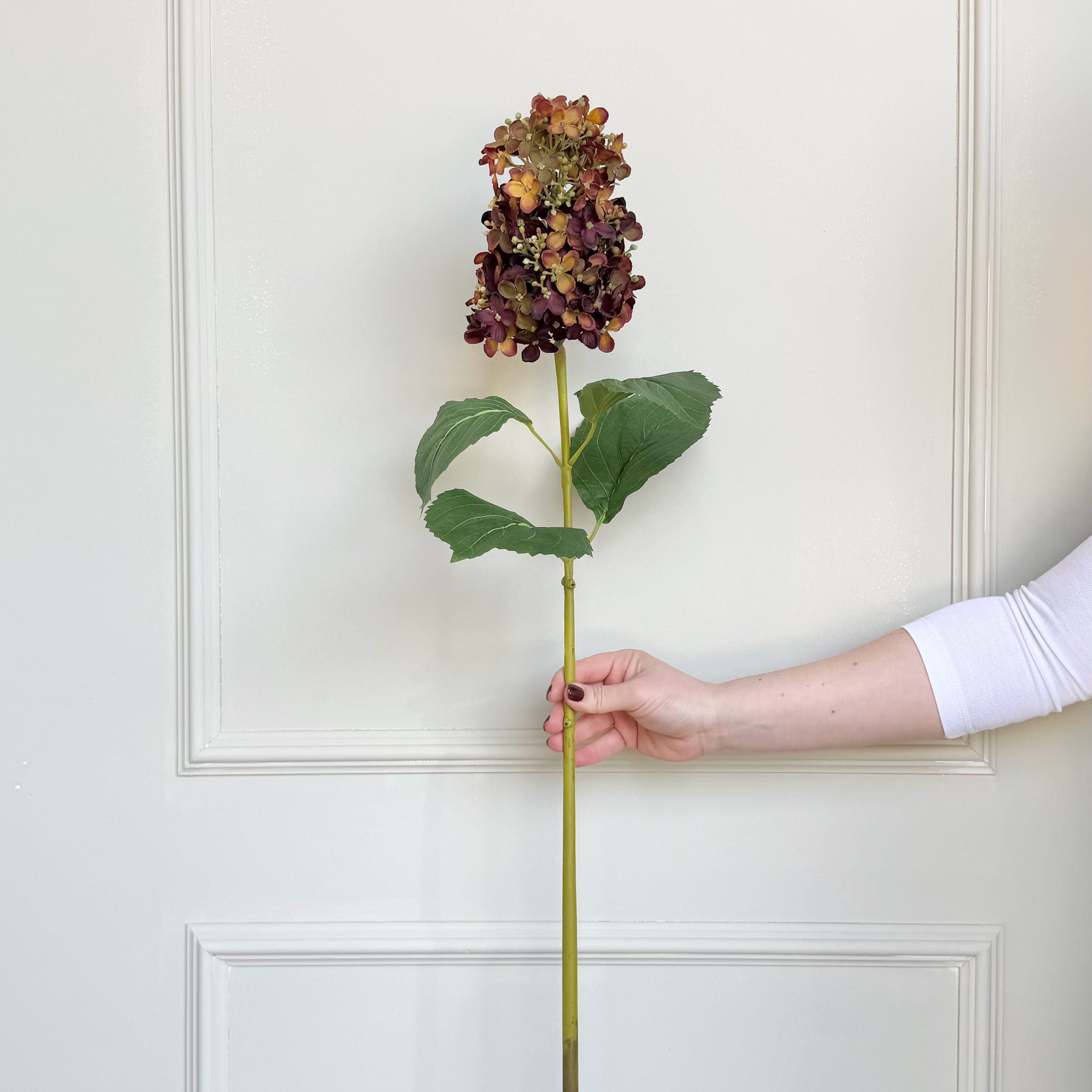 Realistic Artificial Brown Paniculata Hydrangea ABX5004BR by The Faux Flower Company