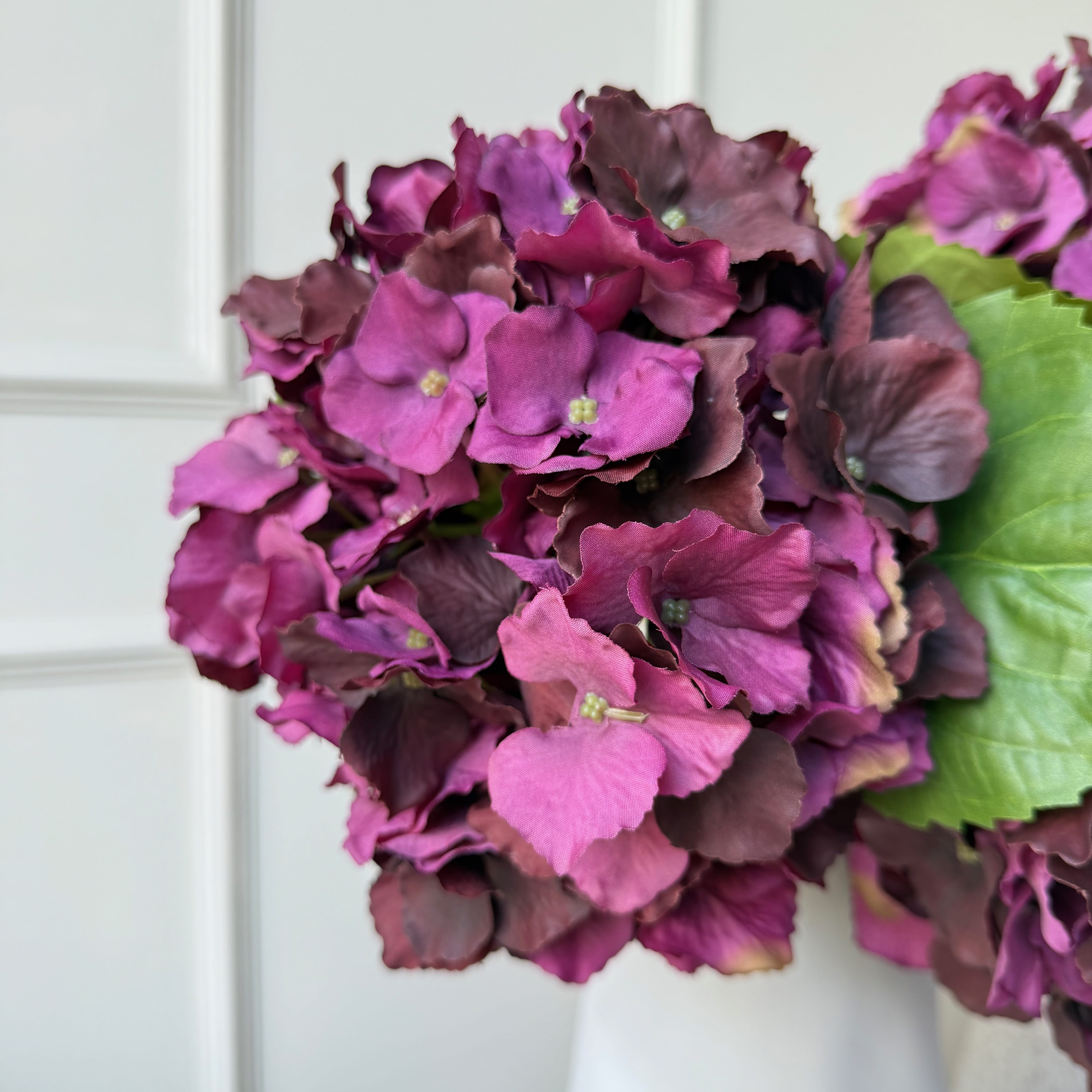 Realistic Artificial Deep Purple Mophead Hydrangea ABX2502DPU by The Faux Flower Company