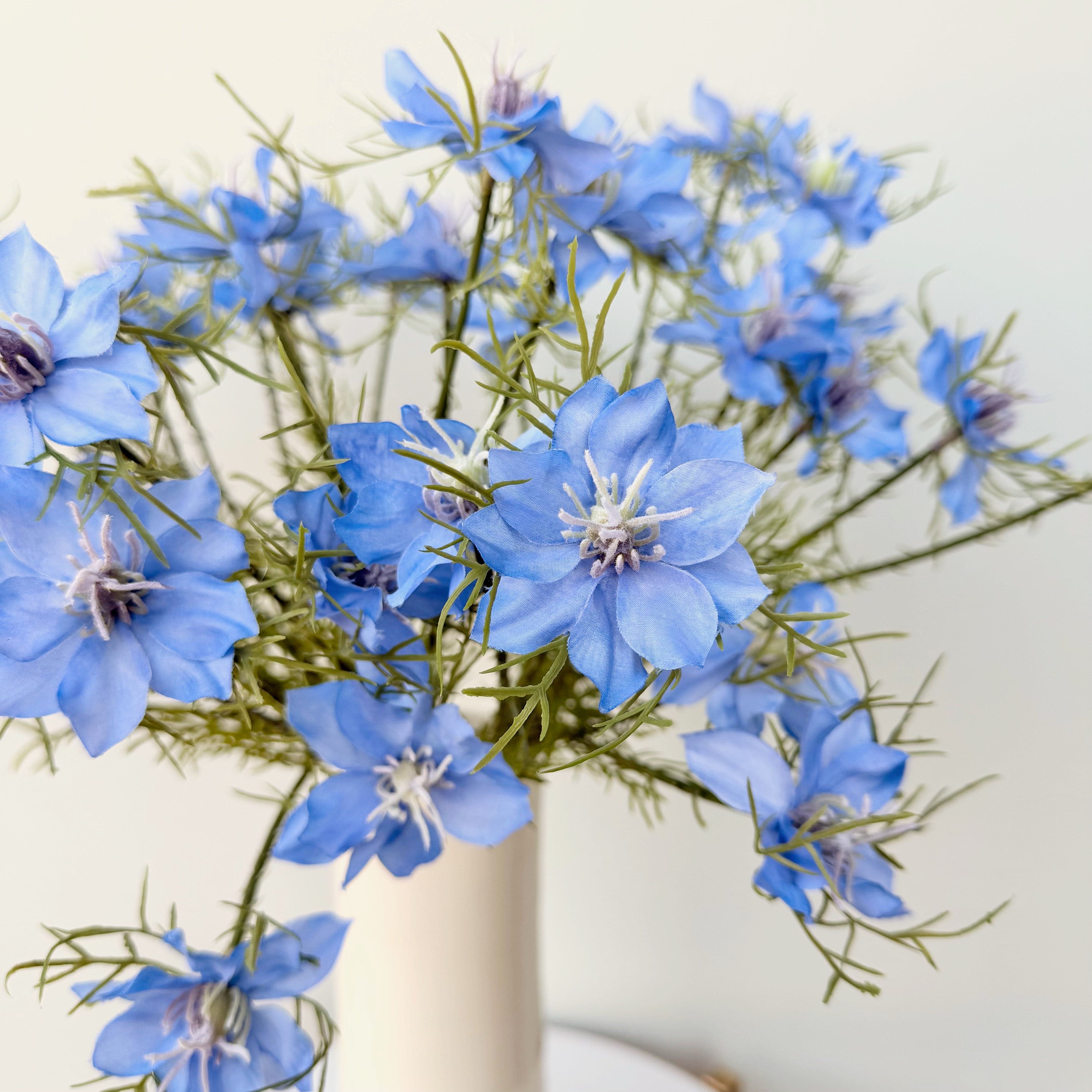 Artificial Blue Nigella Spray | Realistic Faux Nigella