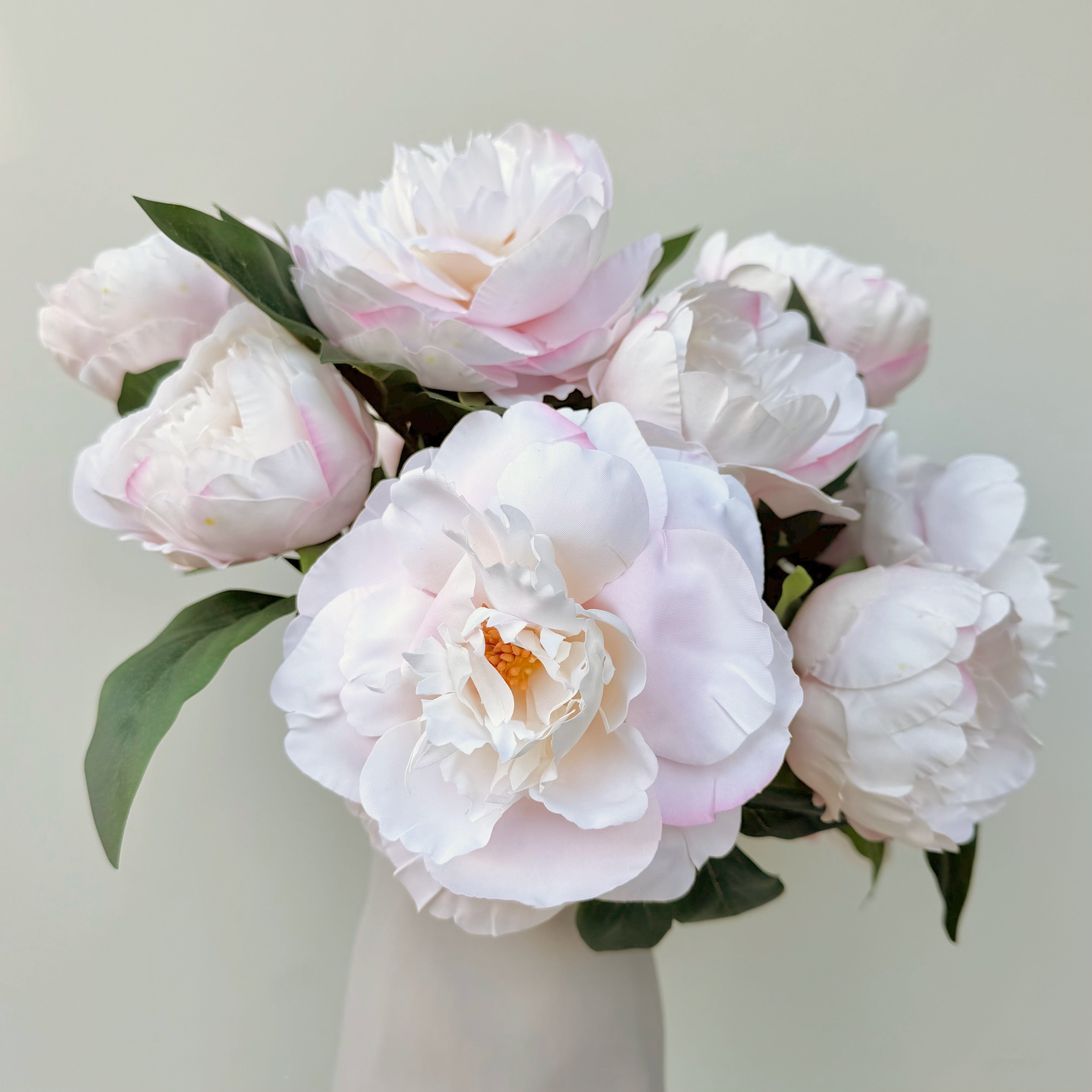 Realistic Artificial Blush Pink Two Bloom Real Touch Peony ABZ9148LPK by The Faux Flower Company